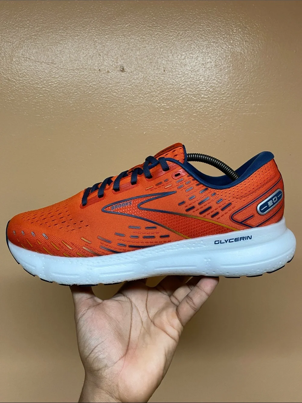 Brooks Glycerin 20 Men's Running Sneakers “Orange/Titan/Flame” Size 12.5 Medium